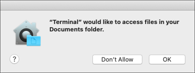Change app permission mac file